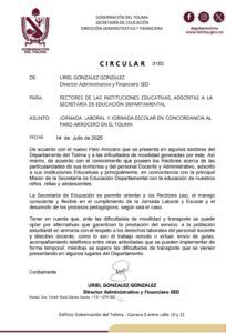 Secretaría de Educación del Tolima implementa clases flexibles por afectaciones del paro arrocero 11 Screenshot 20250714 201455 Samsung Notes